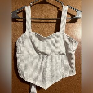 White crop top